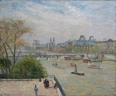 Le Louvre, le printemps - Camille Jacob Pissarro